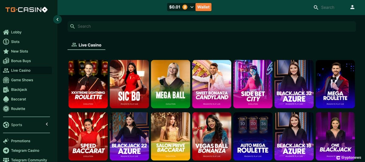 TG Casino live casino